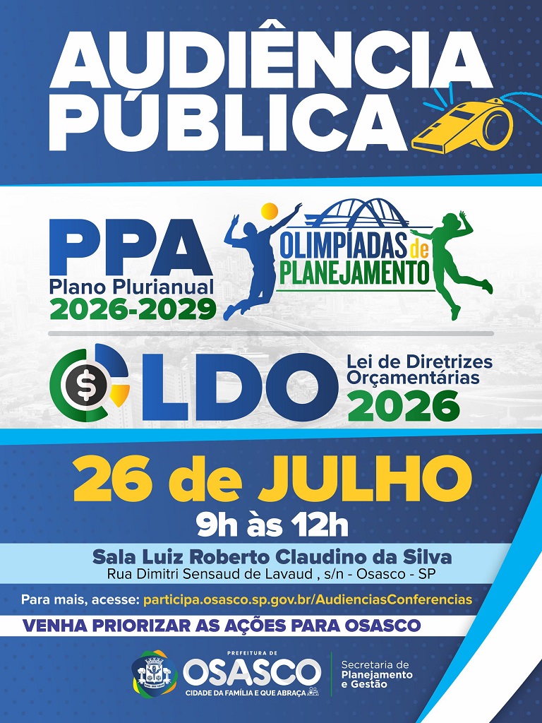 Audiência Pública PPA 2026-2029 Convite Audiência Pública PPA 2026-2029