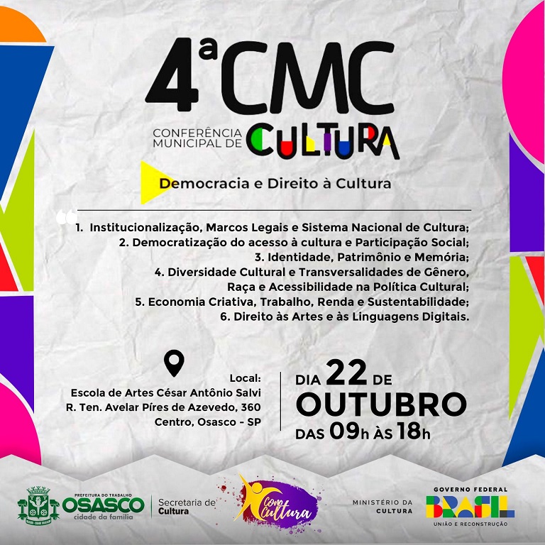 4ª Conferência Municipal da Cultura Convite para 4ª Conferência Municipal da Cultura